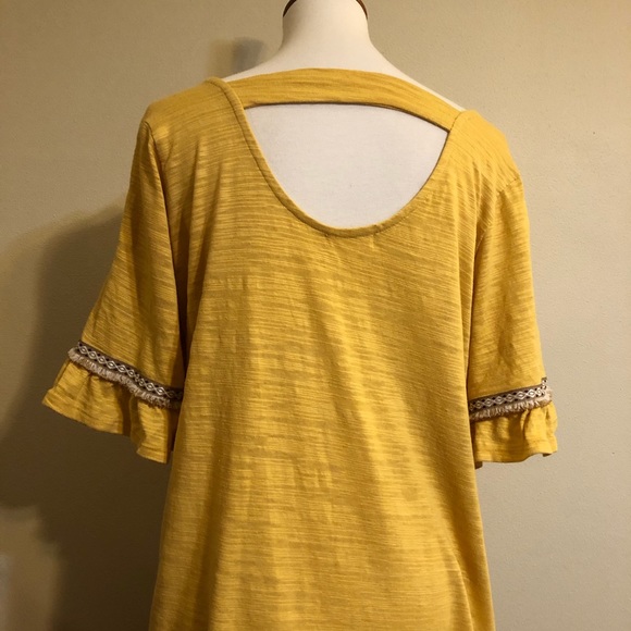 Dept 222 Boho Yellow Tie Bottom Size XL Top - Picture 8 of 11
